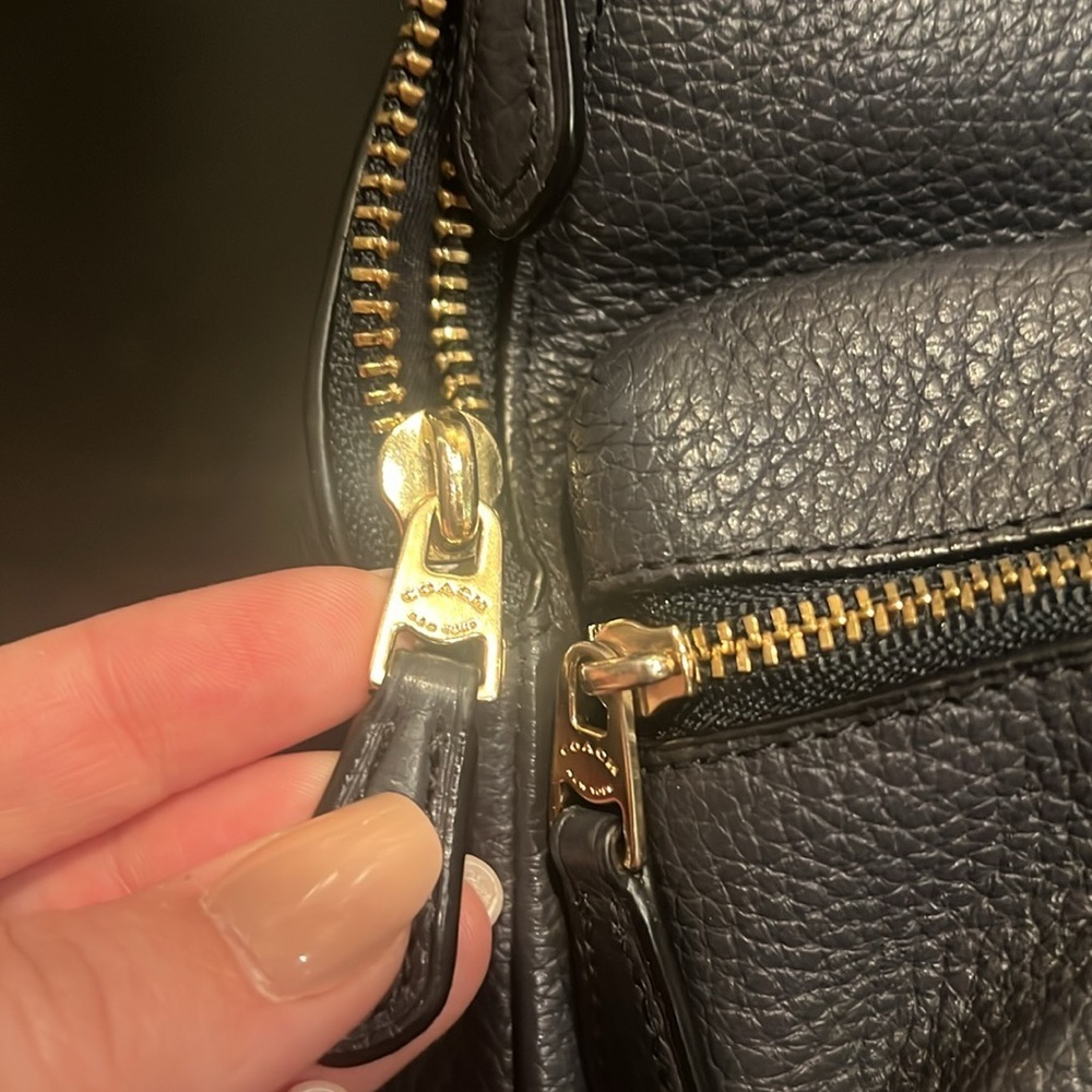 Coach Mini Navy Leather Charlie Backpack - Picture 3 of 8